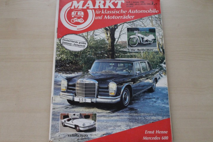 Deckblatt Oldtimer Markt (01/1986)